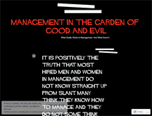 Tablet Screenshot of managementinthegardenofgoodandevil.com